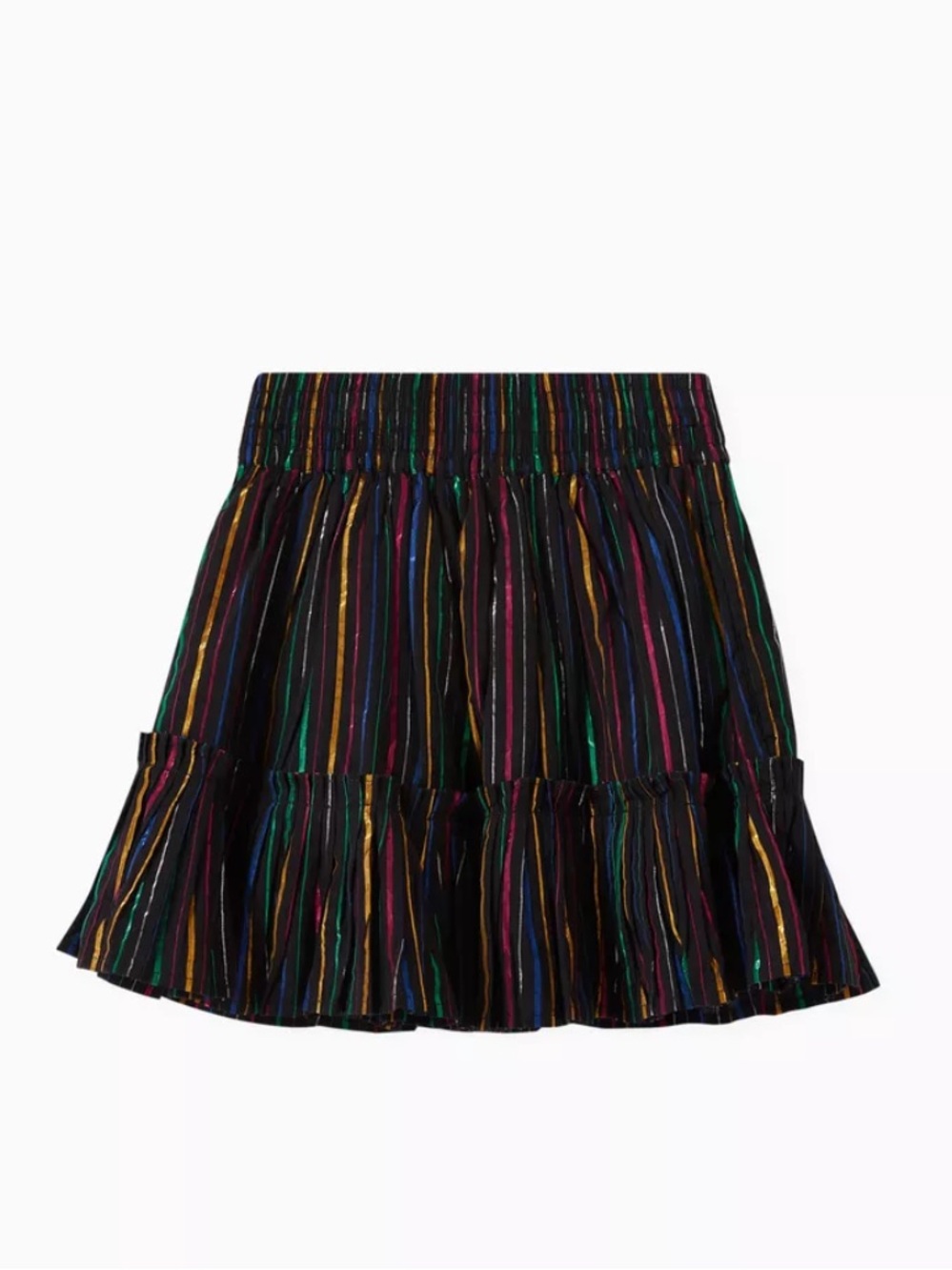 Stella McCartney Rainbow Lurex Striped Skirt in Organic Cotton NWT SZ 10Y